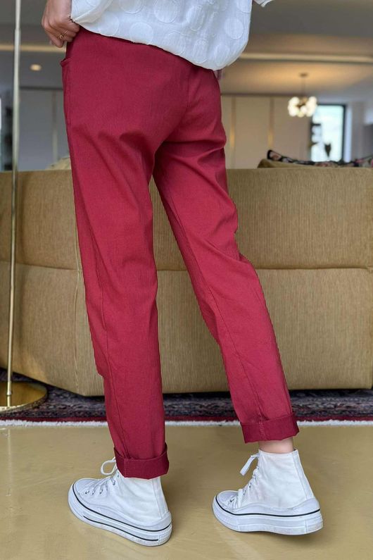 Made in Italy Luxury Smooth Magic Trouser Bordeaux